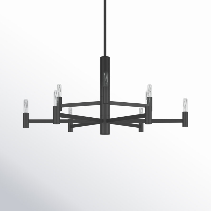 Ilene 9 - Light Dimmable Classic / Traditional Chandelier, Black