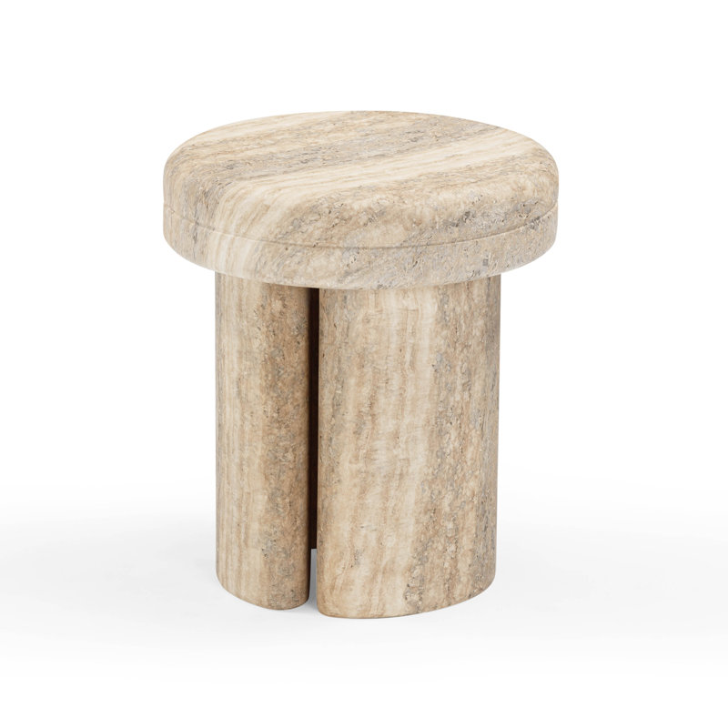 Sheila Textured Concrete Side Table, Natural, Multi
