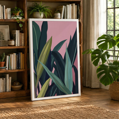 Geometric Foliage Botanical - Wrapped Canvas