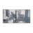 Canvas Abstract Gray Framed Wall Art with Silver Frame