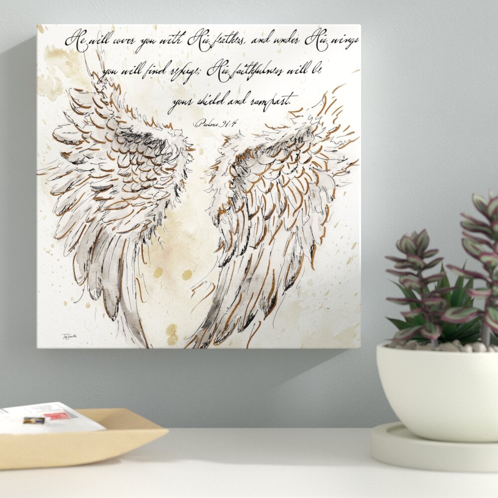 Ebern Designs 'On Angel's Wings II' Graphic Art Print on Wrapped Canvas ...