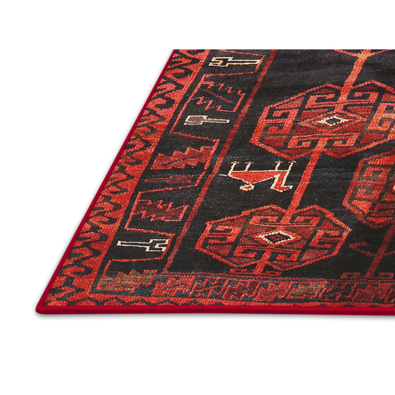 Tapis orange Southwestern, Rectangle 5 pi x 7 pi