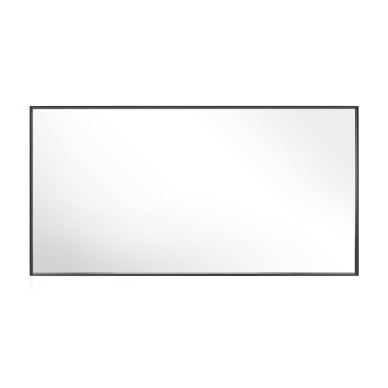 Modern & Contemporary Rectangle Bathroom Vanity Mirror Metal Framed Wall Mirror, Black, 30" x 58"
