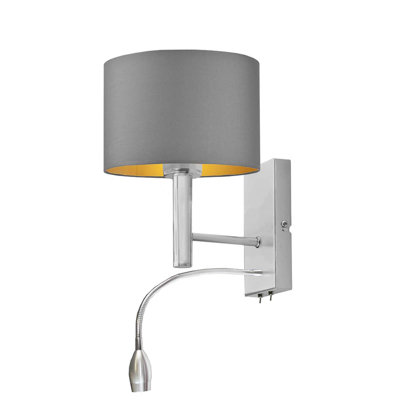 Schick Steel LED Armed Sconce