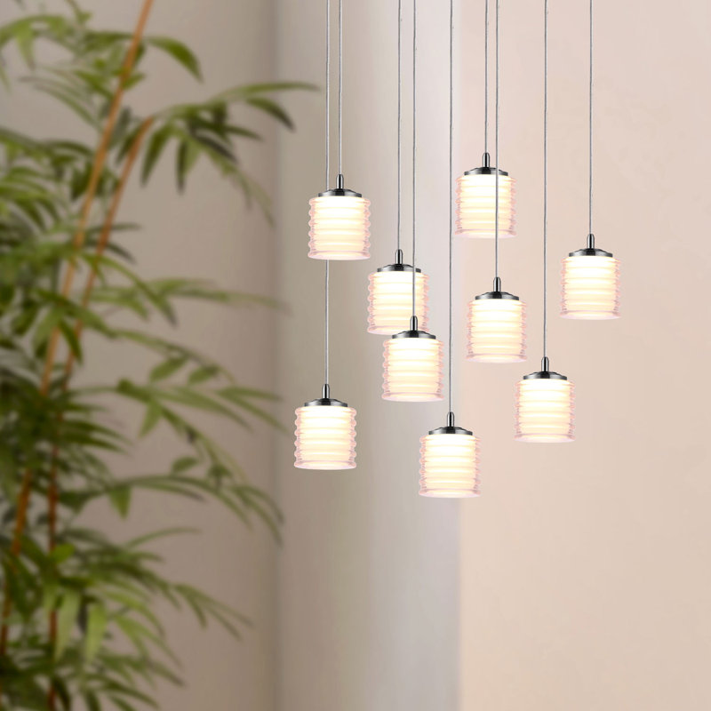 Boley 9 - Light Cluster Pendant, Nickel