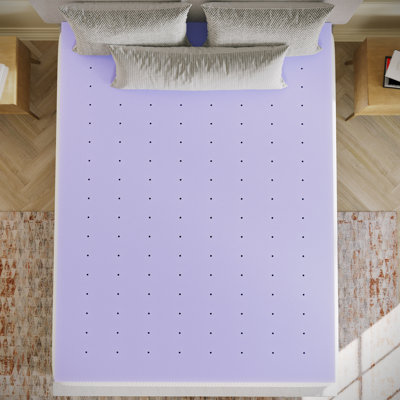 Shardia Lavender Infused Memory Foam Mattress Topper with Ventilated Design