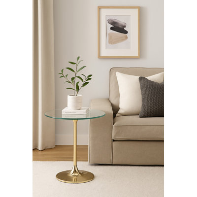 Pedestal End Table