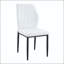 Chaise de salle à manger en polyuréthane noir et blanc - ensemble de 4-647661372-647661370-647661367