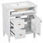 Meuble-lavabo 30 po avec lavabo, meuble-lavabo avec un tiroir rabattable et deux tiroirs, tablette réglable, bois massif et panneau de fibres à densité moyenne-111793964