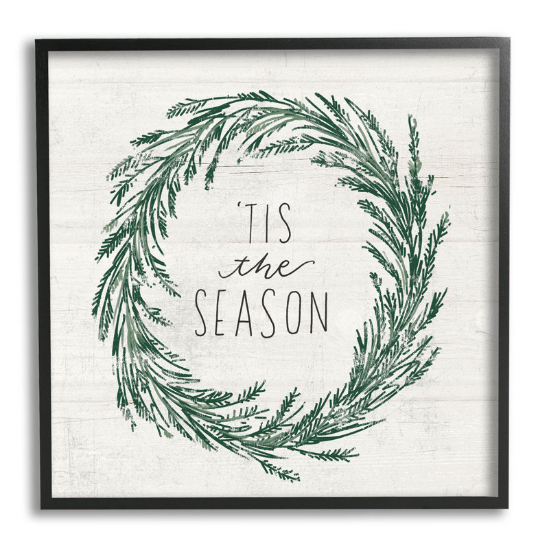 Tis The Season Holiday at-208, Giclée encadrée noir minuit, H 12 po x l 12 po x P 1,5 po