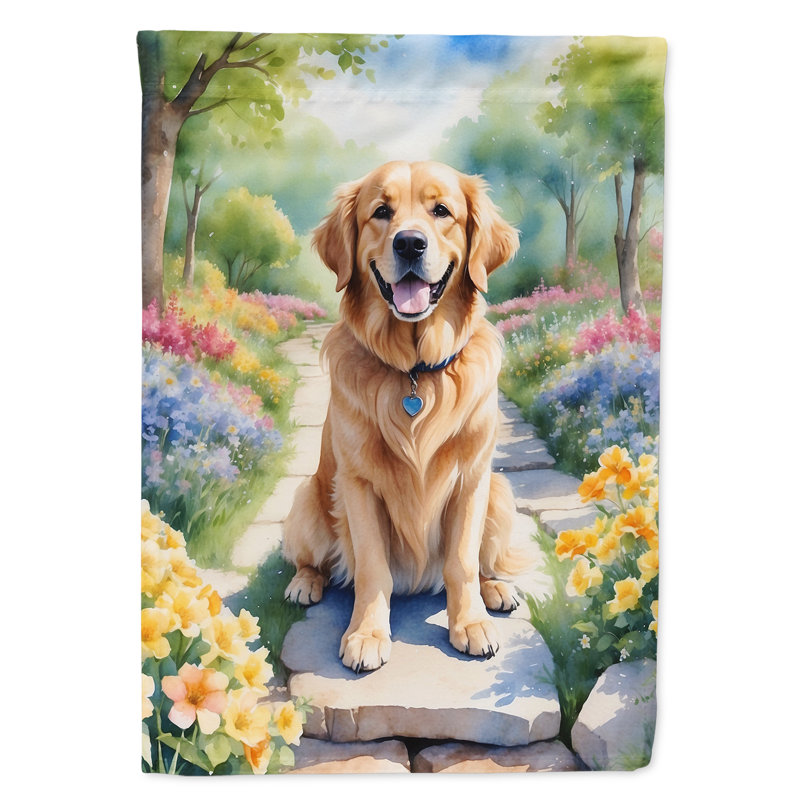 Drapeau de jardin en polyester H 15,5 po x l 11,25 po Casetta
