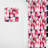 Pink and White Blockchain Blocks I - Abstract Curtain - Velvet Room Darkening - 1 Panel-107563369