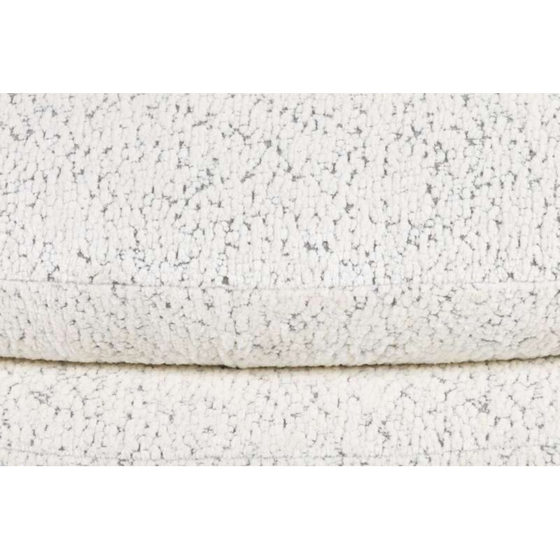 Loveseat, White Wash Oak, Jacquard White