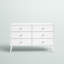 Commode double 6 tiroirs pour chambre double Breux Mid-Century-1263105318