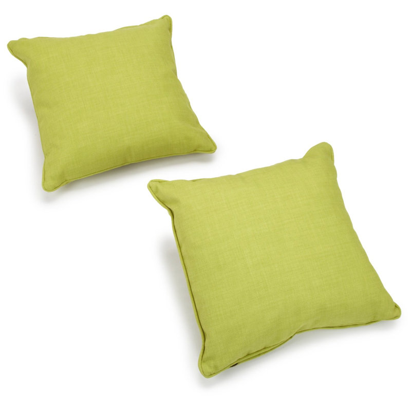 Menzies Outdoor 17" Pillow Cover & Insert, Lime