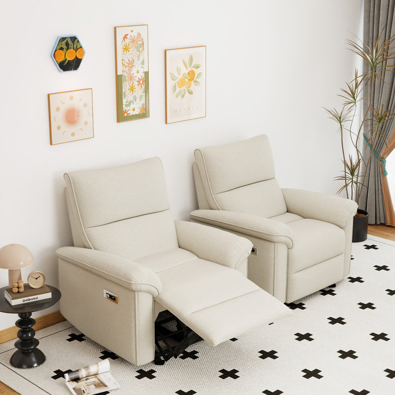 Fauteuil inclinable électrique 37 po, Beige