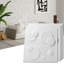 19.7" x 19.7" 3D Wall Panel,White PVC Wall Panling for Living Room, Gaming Room,(12-pack)