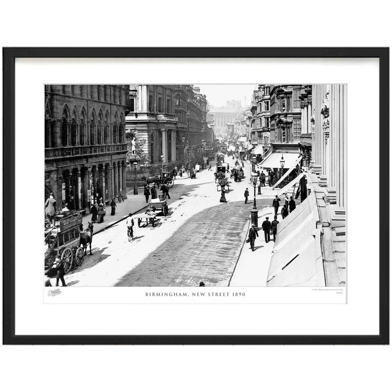 Birmingham, New Street 1890 - Single Picture Frame Print, 45cm H x 60cm W x 2.3cm D