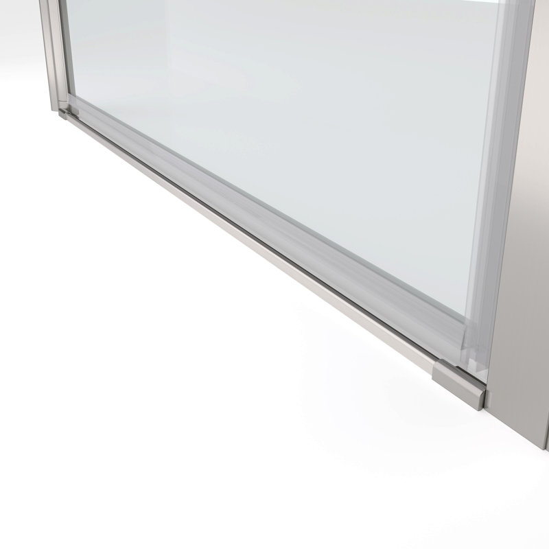 1 3/8" Adjustment,Universal Pivot Shower Door, Open Outside, With 1/4" Tempered Glass Finish 3272, Chrome