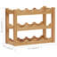 Teague Solid Oak Wood Wine Rack for Bottles Living Room Wine Holder-1286327191