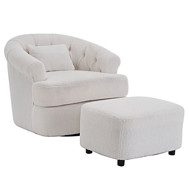 Canapé pivotant simple avec repose-pieds