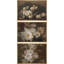 "Bouquets de fleurs de jardin rétro" - 3 pièces-100136479-100136478