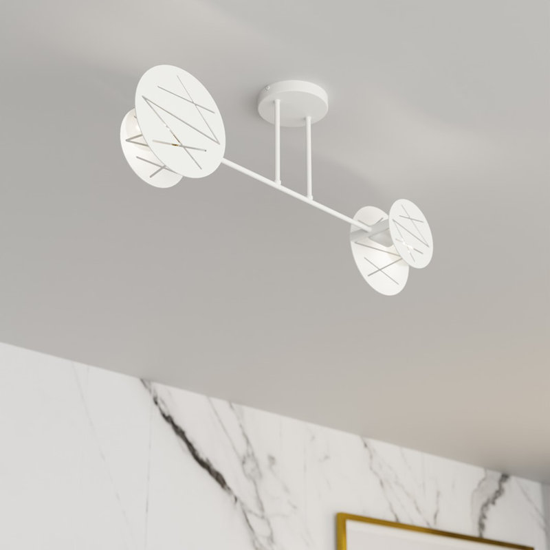 Norway Flush Mount, White