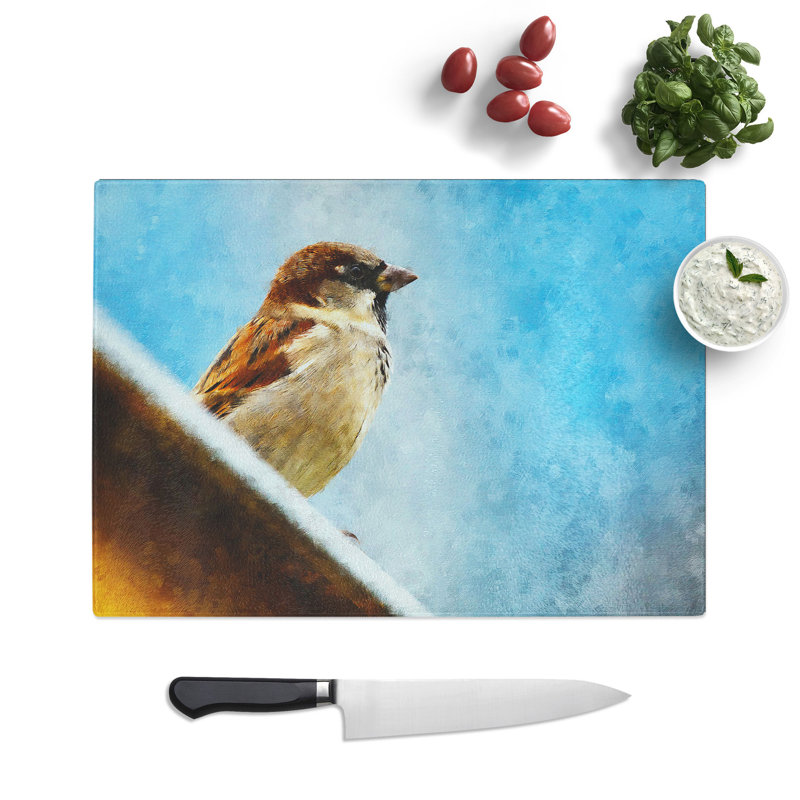 Sparrow Bird Vol.2 Chopping Board, 0.4cm H x 28.5cm W x 39cm L