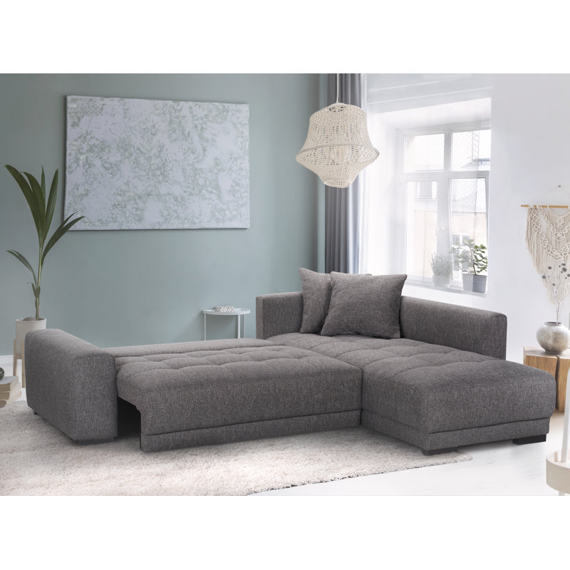 Derreck 4 Seater Sofa Bed, Black