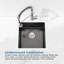 Évier de cuisine encastré en acier inoxydable 18 "x 18" avec drain et crépine-133401663