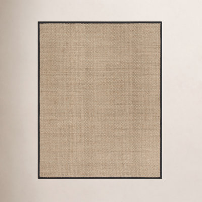 Natural Black Seagrass Rug
