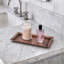 Plateau de service de meuble-lavabo en métal martelé à la main, cuivre antique (ensemble de 2)-117195014