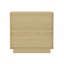 Table de chevet 26 pouces à 3 tiroirs en chêne naturel pour les chambres modernes avec beaucoup de rangement et un design élégant.