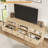 TV Stand for 65/70/75 Inch TVs, Mid-Century Modern Entertainment Center with Storage Drawer & Open Shelves-1781963253