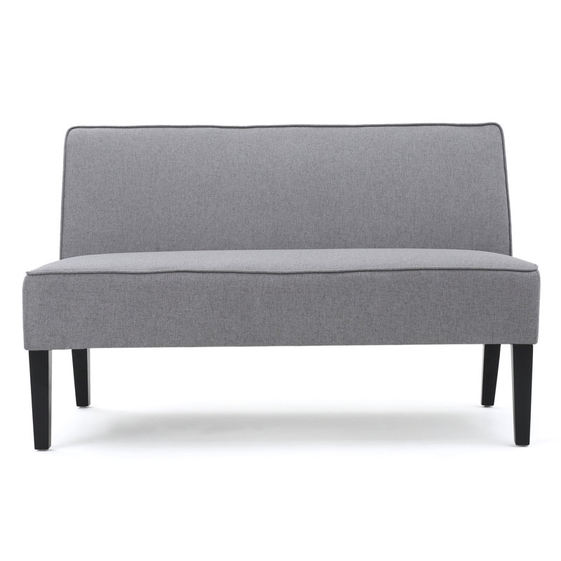 Gris 50 po avec revêtement en tissu, structure en bois massif offrant de la stabilité, lin confortable, design élégant pour votre espace, structure, lin relaxant de haute qualité, décoration intérieure moderne