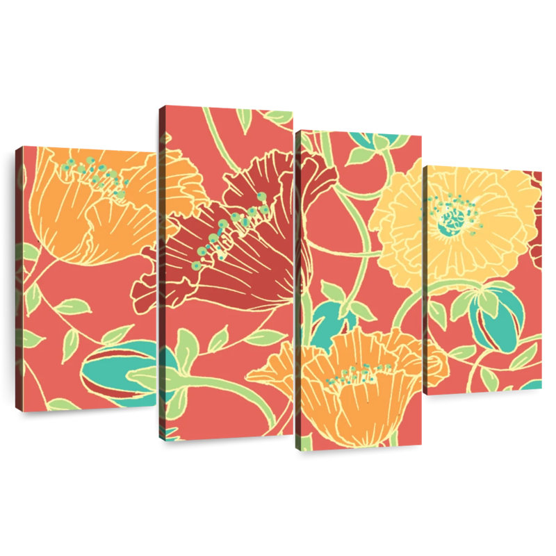 Sucettes et coquelicots Harnek Sunshine, H 48 po x l 75 po
