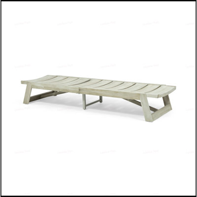 MAKI Acacia Wood Chaise Lounge With Adjustable Seating And Slat Paneling For Maximum Comfort And Durability