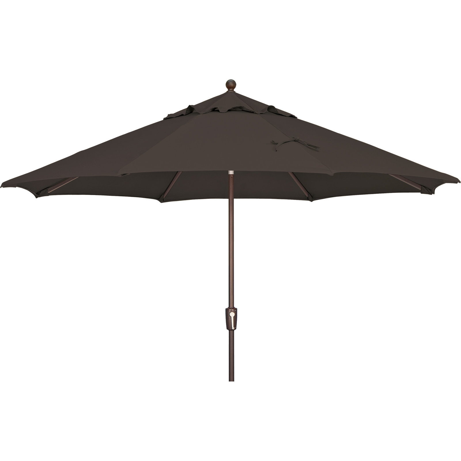 Launceston 132'' Outdoor Umbrella, Canvas Black Sunbrella® Canvas, Bronze