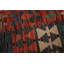 Tapis oriental multicolore en laine Kilim 9 x 10