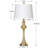 Lampe de table à intensité variable de 28,75 po en métal avec commande tactile et ports USB, ampoule incluse-1185453786