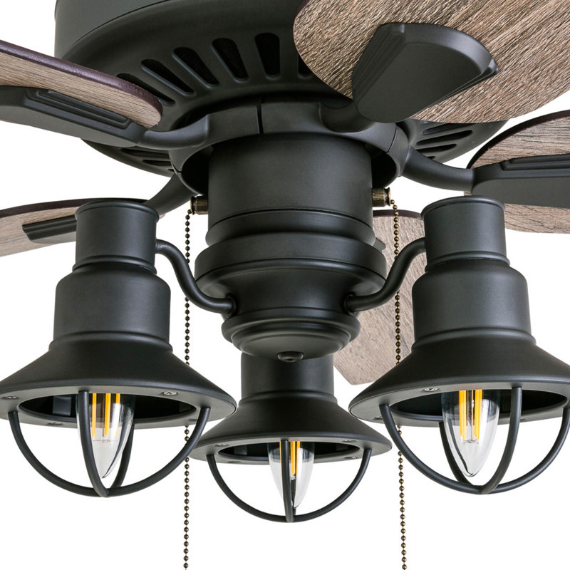 Arlea 52" Ceiling Fan with LED Light, Standard No Remote