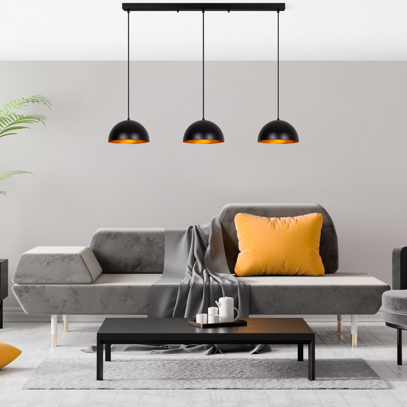 Lustre, H 55,12 po x l 11,81 po x P 43,7 po, Noir
