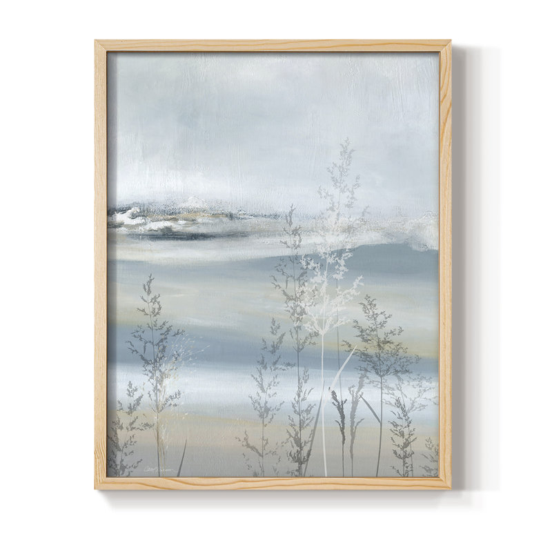 Reproduction encadrée de ruppie maritime douce - bois massif, H 30 po x l 24 po