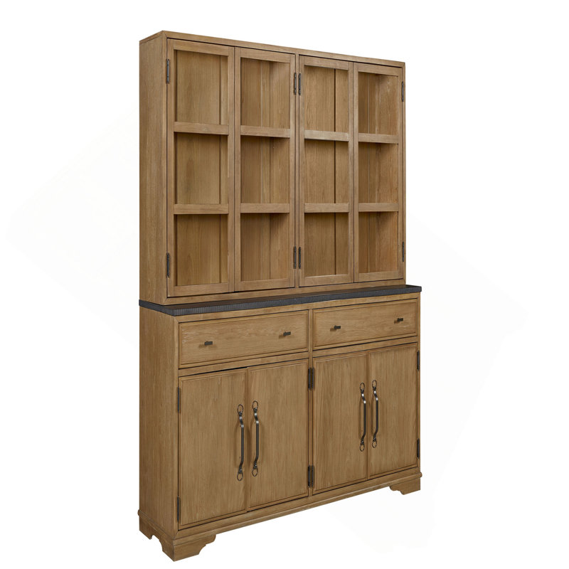 Armoire 2 pièces (bahut et buffet), Havane clair