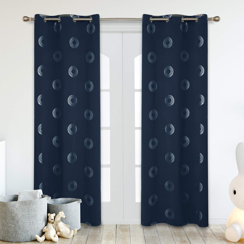 Aquira Room Darkening Curtain Pair, 52" W x 45" L, Red