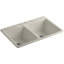 Deerfield 33" L x 22" W Double Basin Drop-In Kitchen Sink with Accessories-13237468-19195775