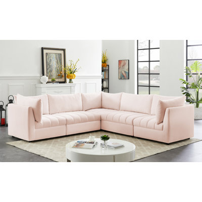 Ensoll Velvet L-Shaped Sectional Reversible