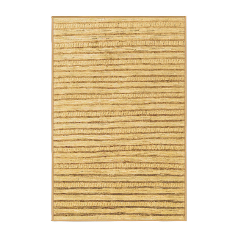 Tapis contemporains 277 bruns lavables à la machine, Rectangle 2 pi x 3 pi