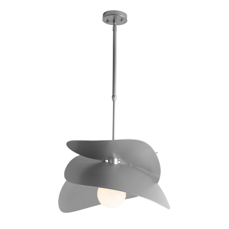 Hibiscus 1 - Bulb 12.9" H Outdoor Pendant, Multiple: 15.5" - 45.5", Coastal Black