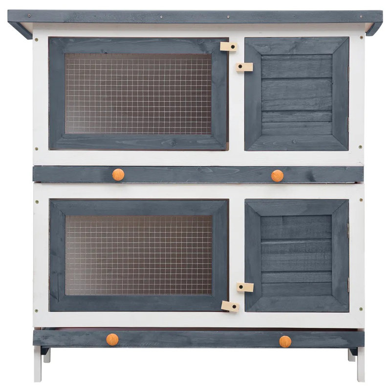 Winston Weather Resistant Rabbit Hutch, Grey